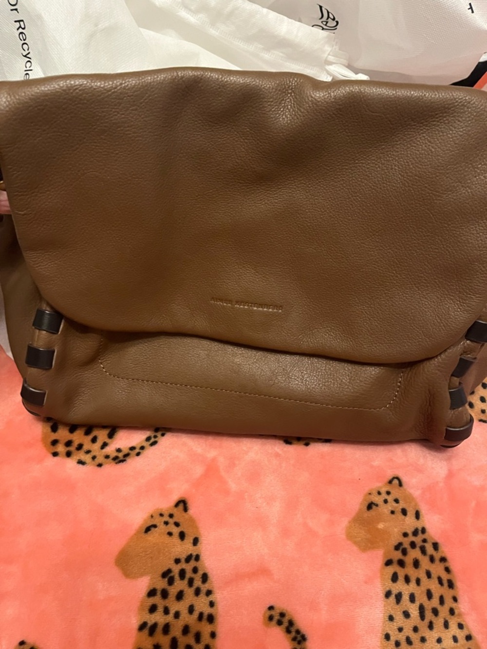 Aimee Kestenberg Brown Leather Messenger Bag